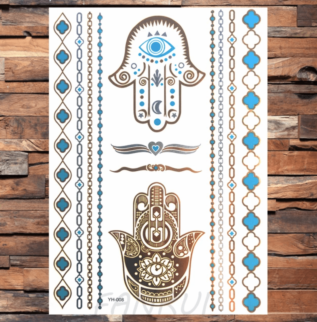 Waterproof Temporary Tattoo Sticker (Gloden No.33-48) | Tsuki